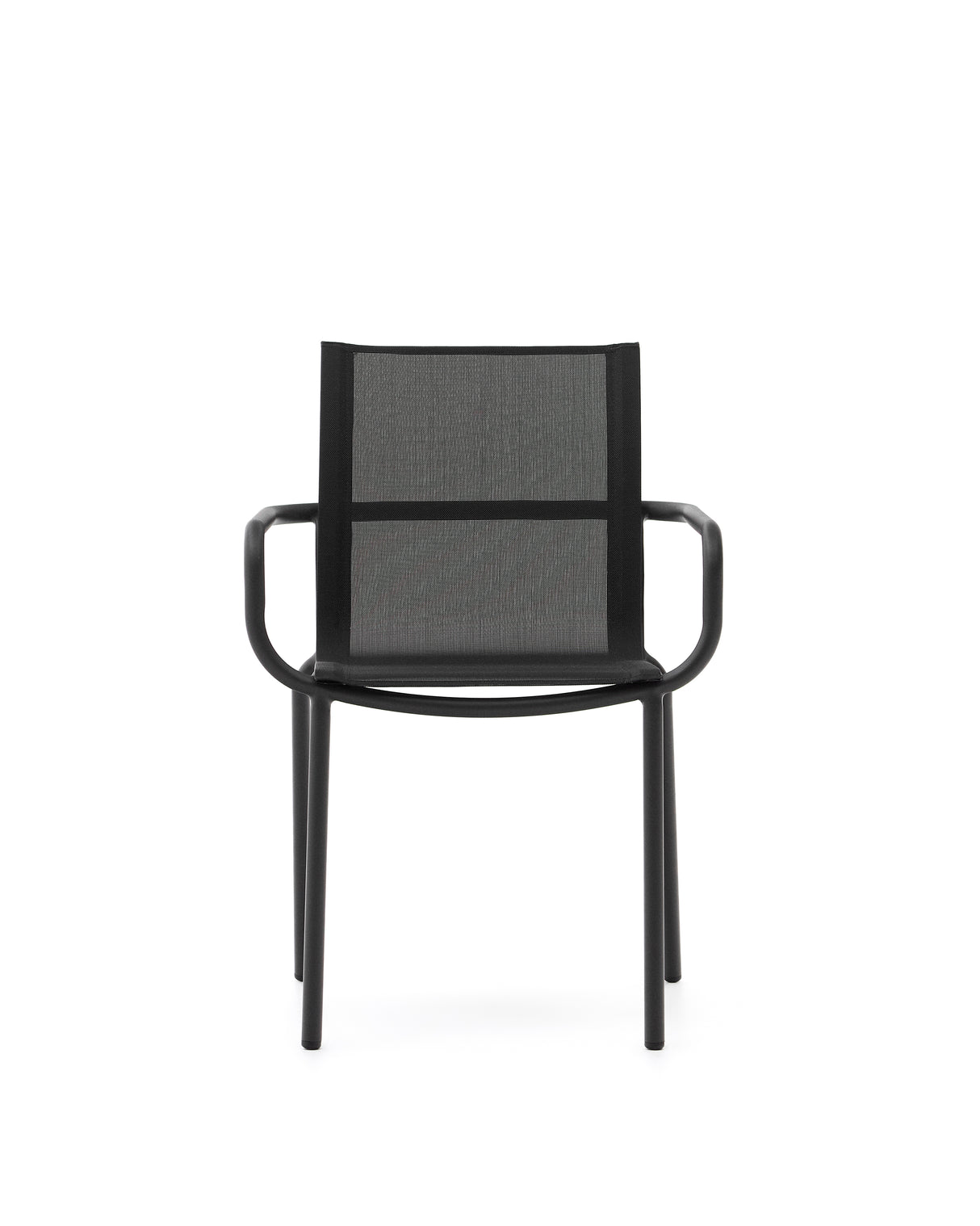 Galdana stapelbarer Gartenstuhl aus Aluminium mit dunkelgrauem Finish - ZEN ZONE Furniture