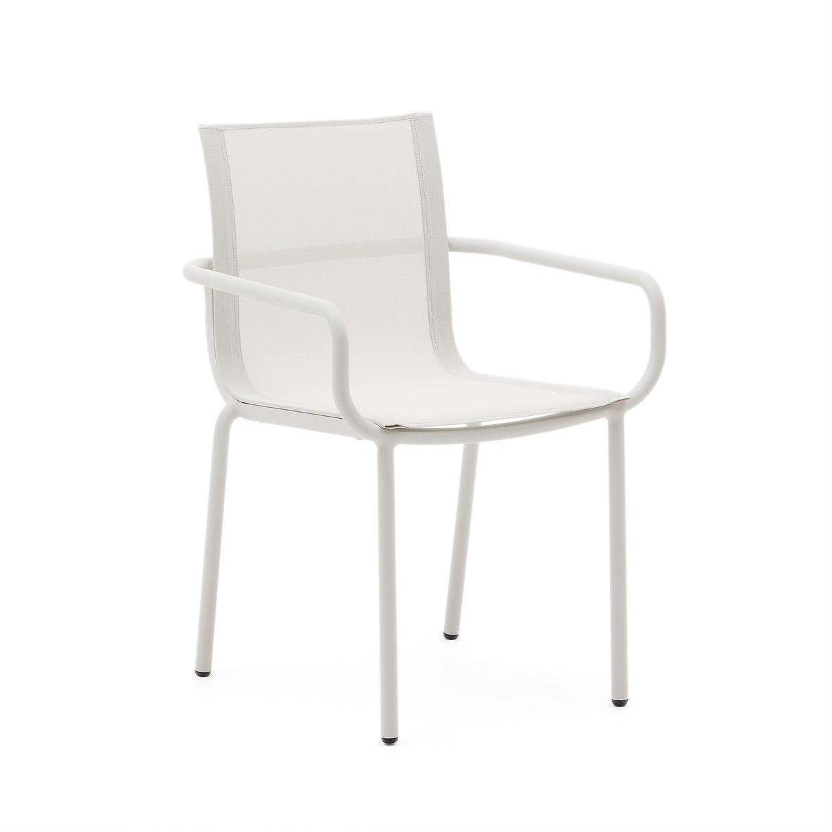 Galdana stapelbarer Gartenstuhl aus Aluminium mit hellgrauem Lackfinish - ZEN ZONE Furniture