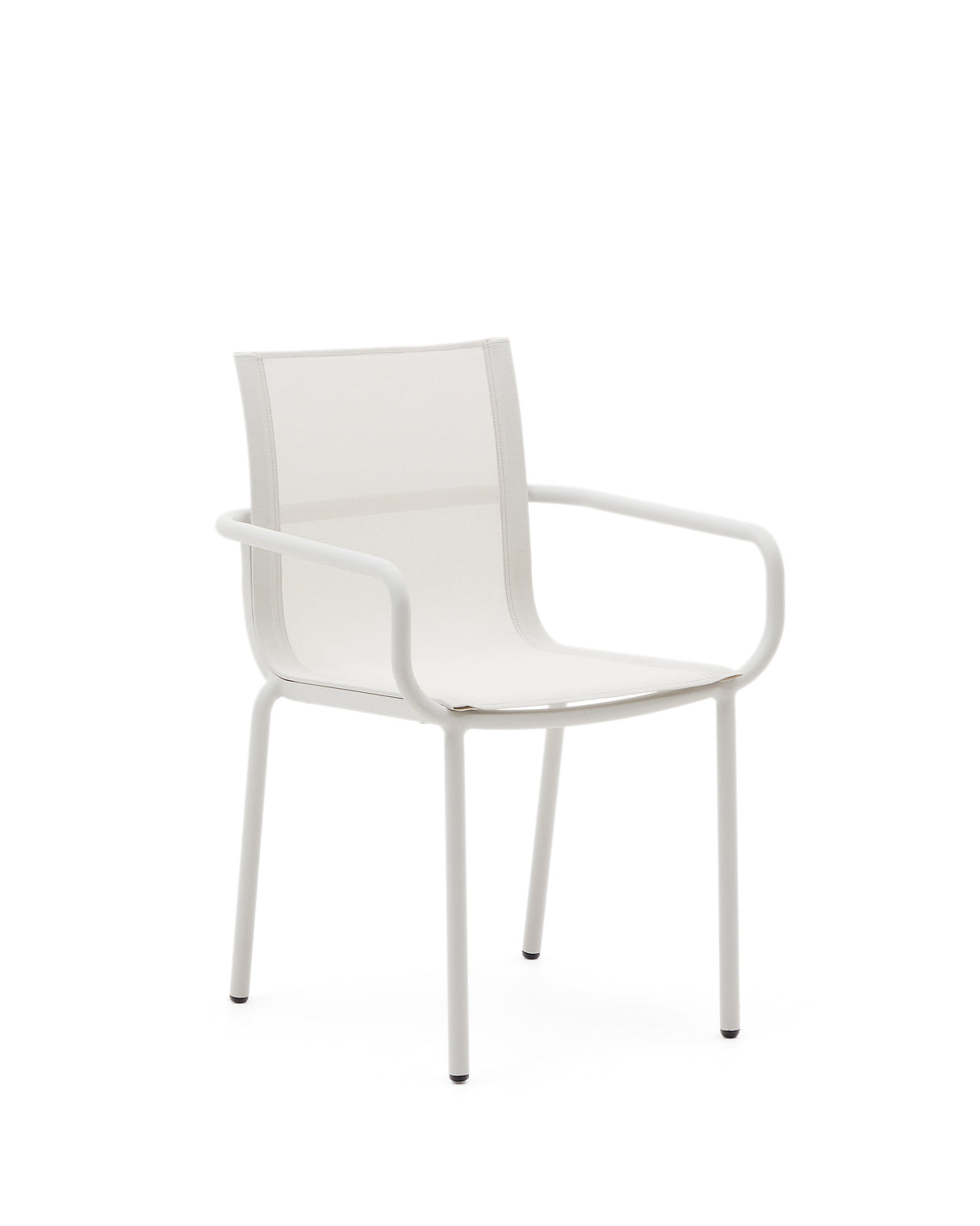 Galdana stapelbarer Gartenstuhl aus Aluminium mit hellgrauem Lackfinish - ZEN ZONE Furniture