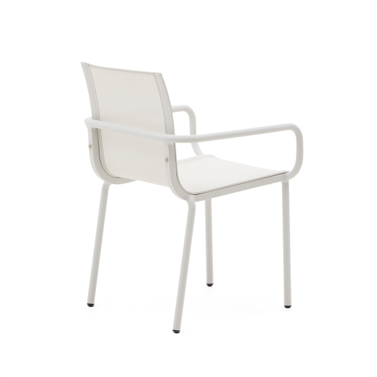 Galdana stapelbarer Gartenstuhl aus Aluminium mit hellgrauem Lackfinish - ZEN ZONE Furniture