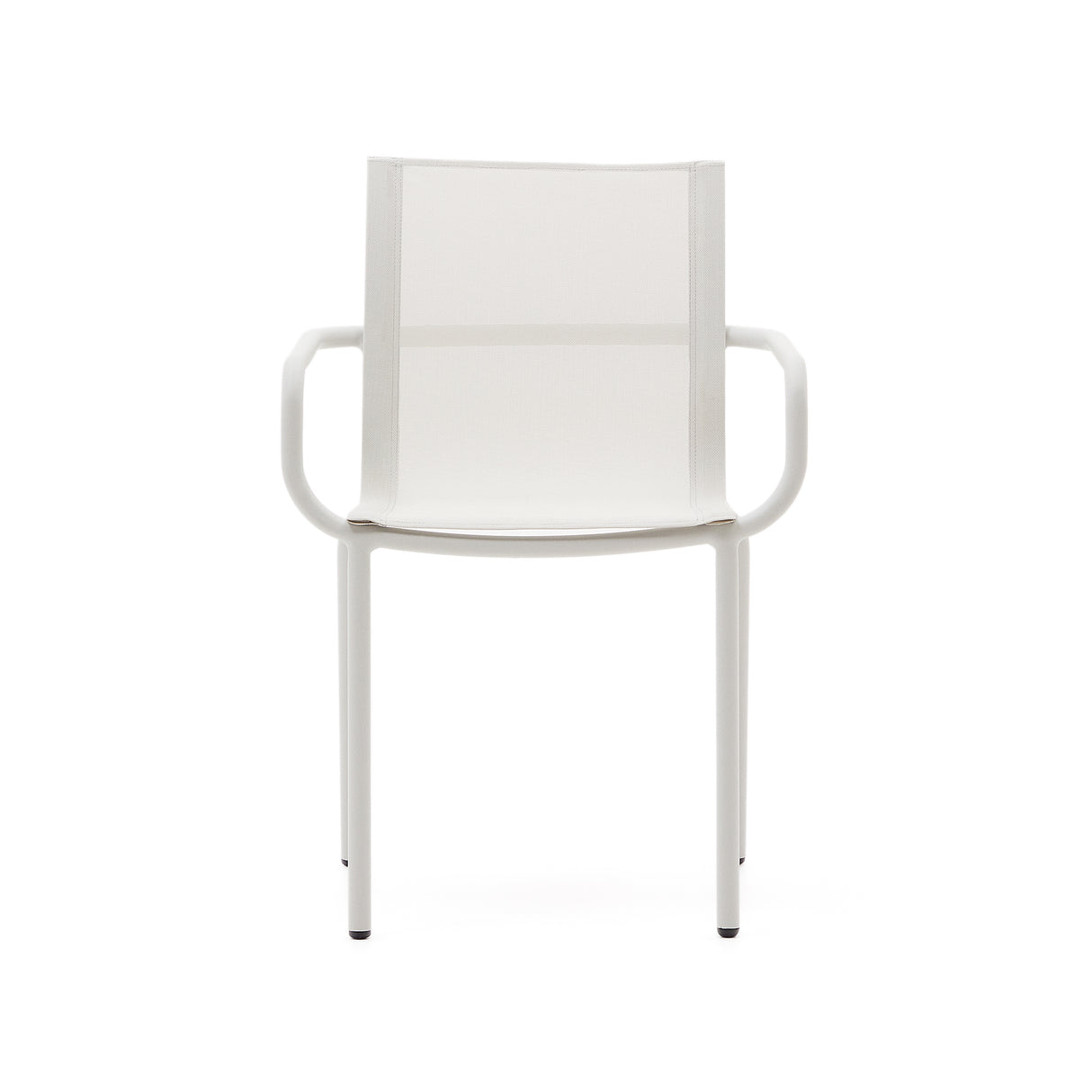 Galdana stapelbarer Gartenstuhl aus Aluminium mit hellgrauem Lackfinish - ZEN ZONE Furniture