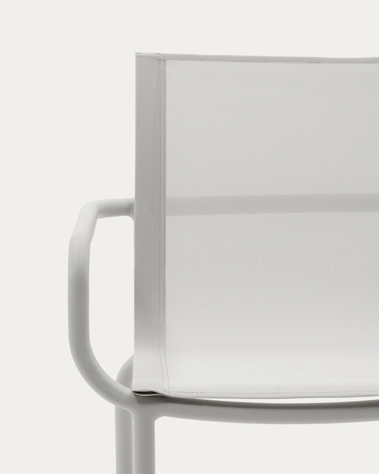 Galdana stapelbarer Gartenstuhl aus Aluminium mit hellgrauem Lackfinish - ZEN ZONE Furniture