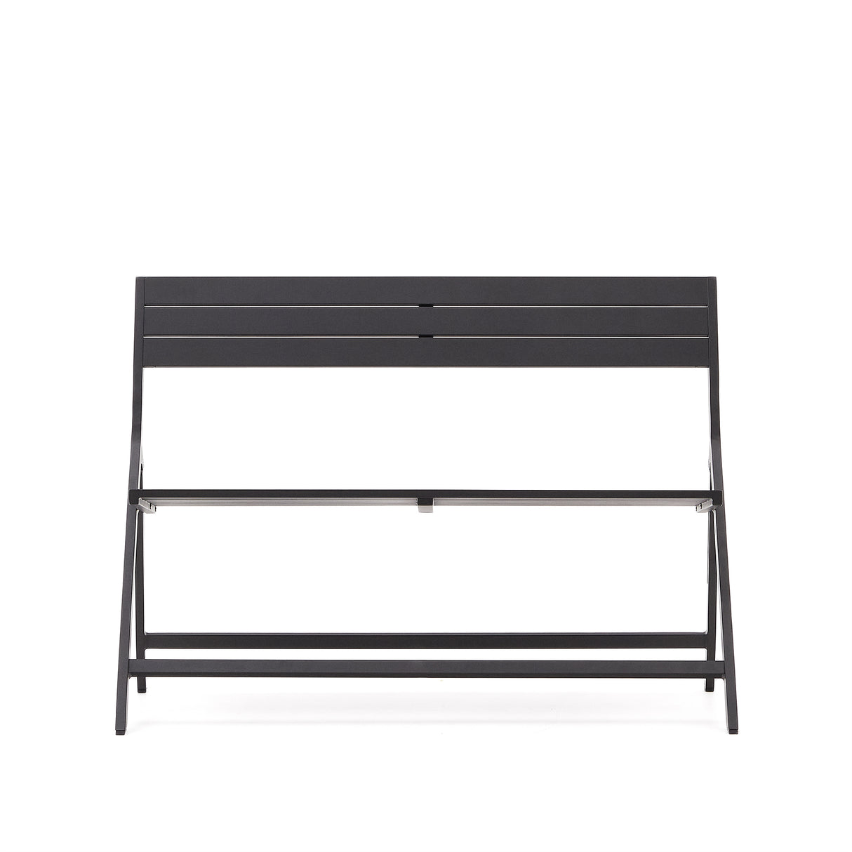 Faltbare Gartenbank Torreta aus Aluminium mit dunkelgrauem Finish - ZEN ZONE Furniture