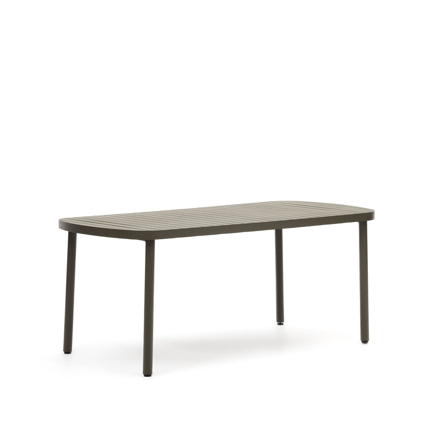 Joncols Gartentisch aus Aluminium mit Finish in Grün 180 x 90 cm - ZEN ZONE Furniture