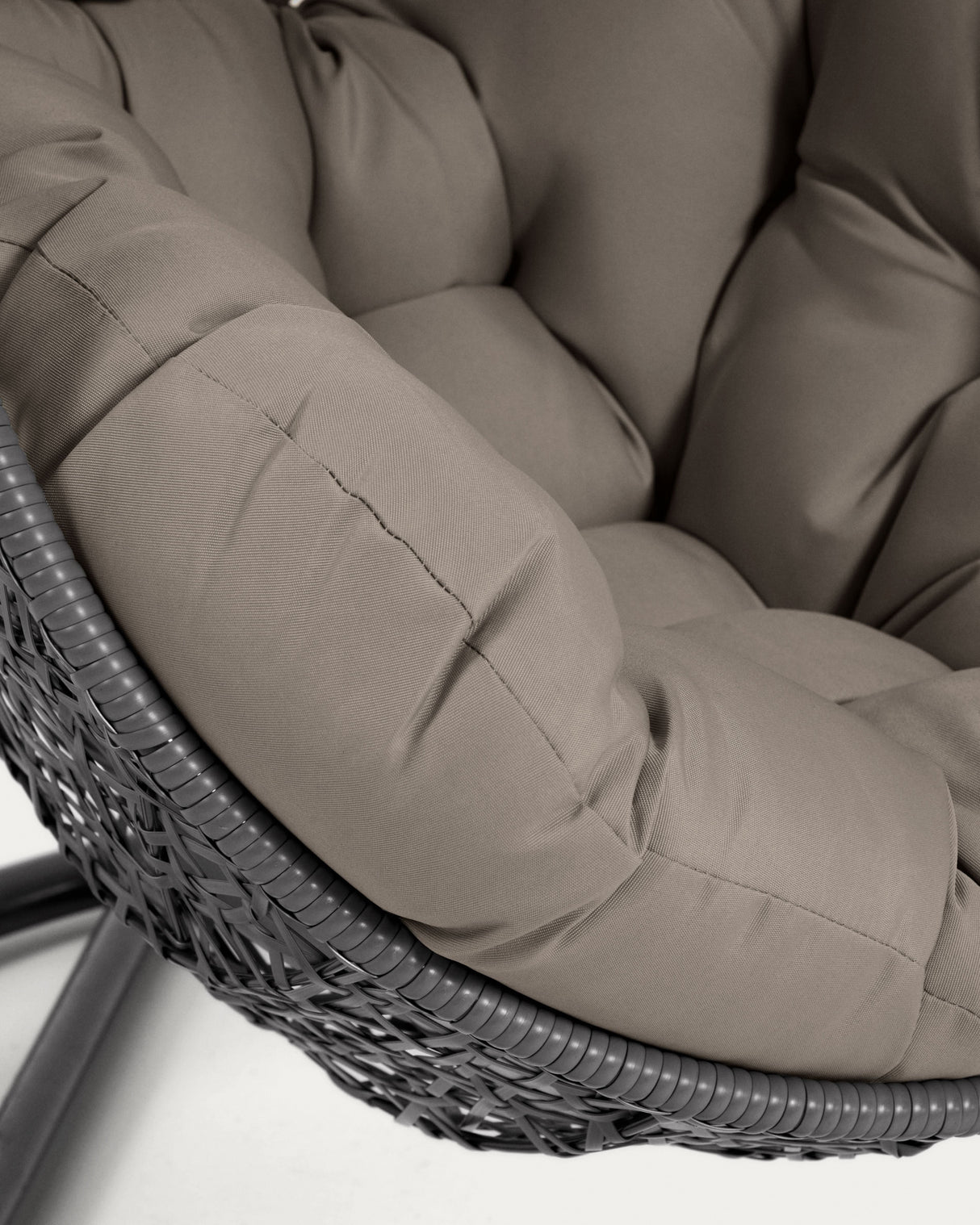 Hängesessel Florina in Dunkelgrau mit Standfuß in Dunkelgrau - ZEN ZONE Furniture