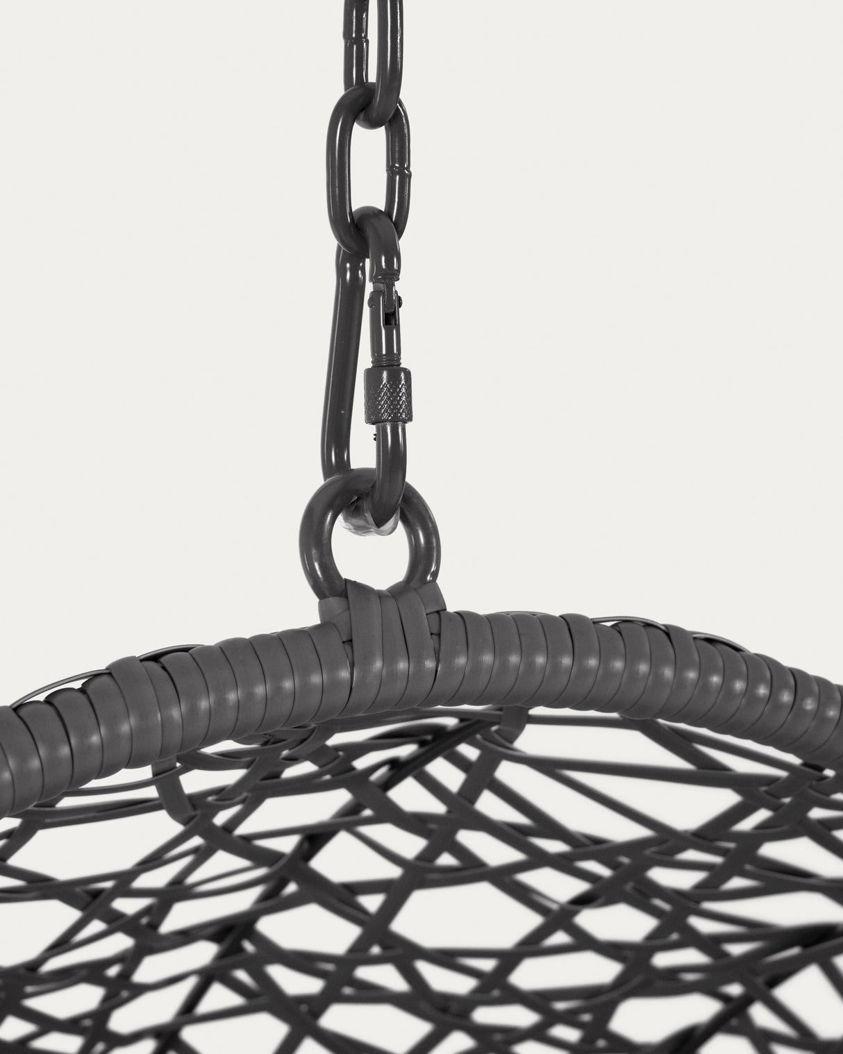 Hängesessel Florina in Dunkelgrau mit Standfuß in Dunkelgrau - ZEN ZONE Furniture