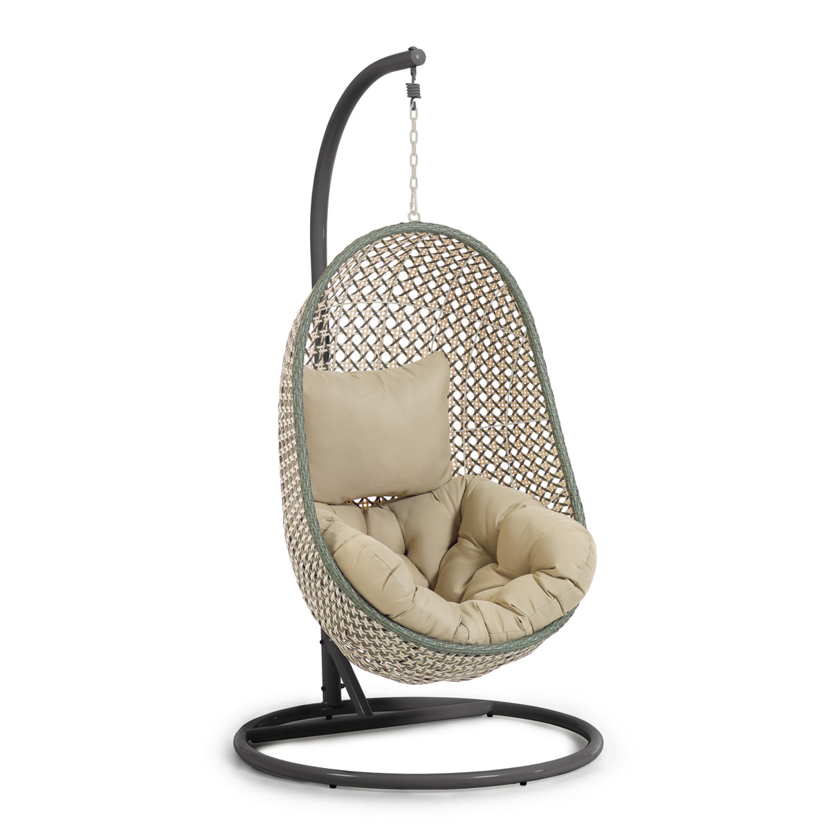 Hängesessel Cira mehrfarbig mit Standfuß in Dunkelgrau - ZEN ZONE Furniture