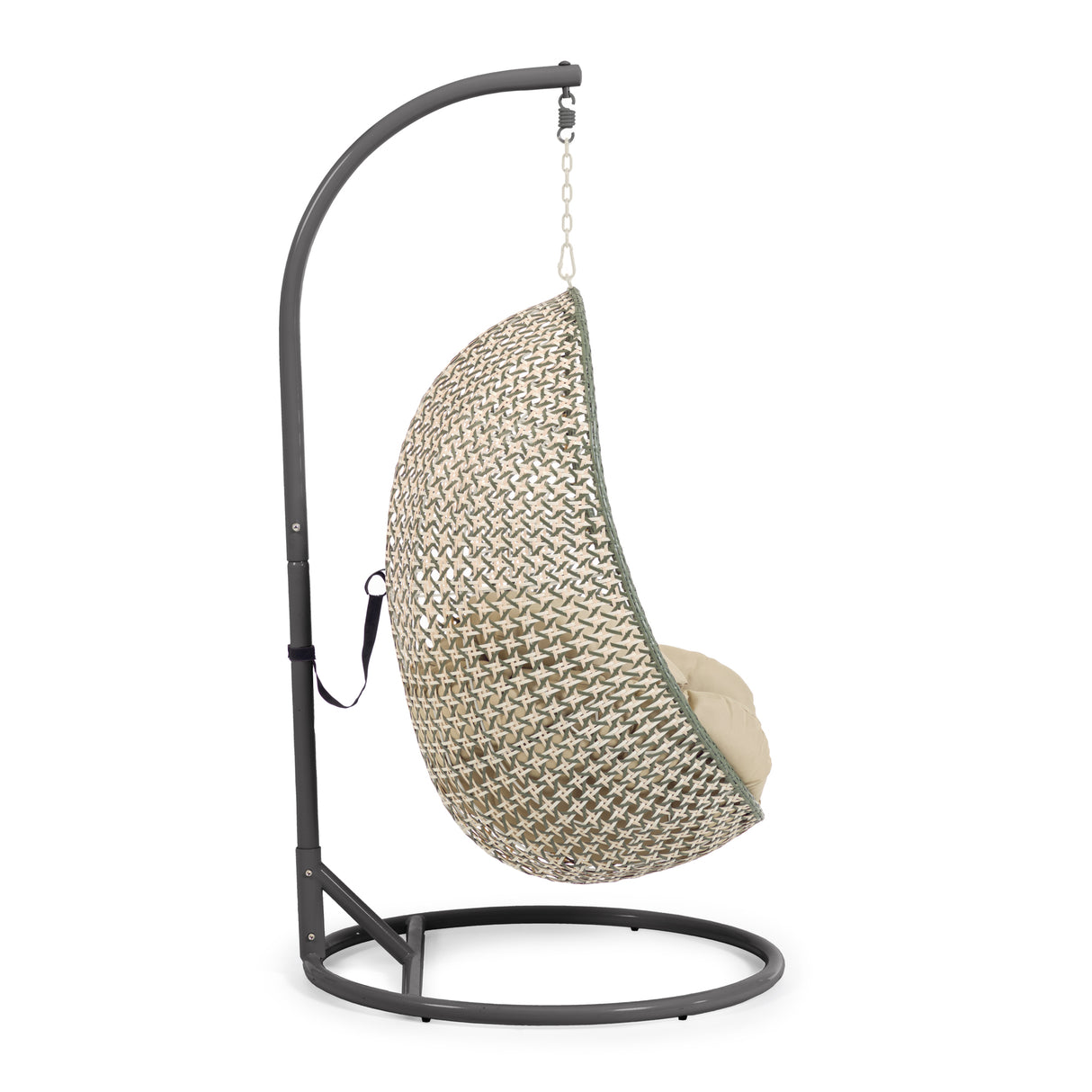 Hängesessel Cira mehrfarbig mit Standfuß in Dunkelgrau - ZEN ZONE Furniture