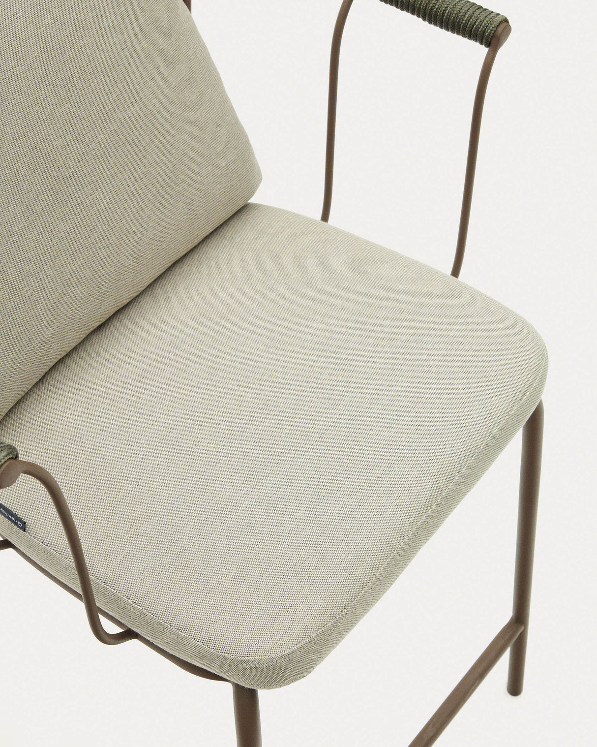 Salguer stapelbarer Hocker aus Seil und Stahl mit Finish in Braun 66 cm - ZEN ZONE Furniture