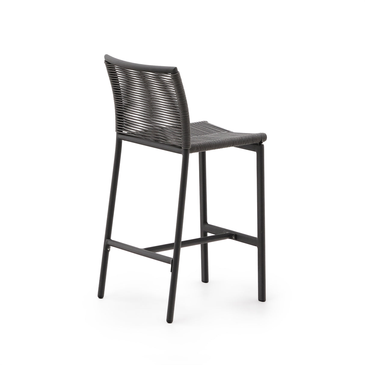 Culip Outdoor-Hocker aus Seil und grauem Aluminium 65 cm - ZEN ZONE Furniture