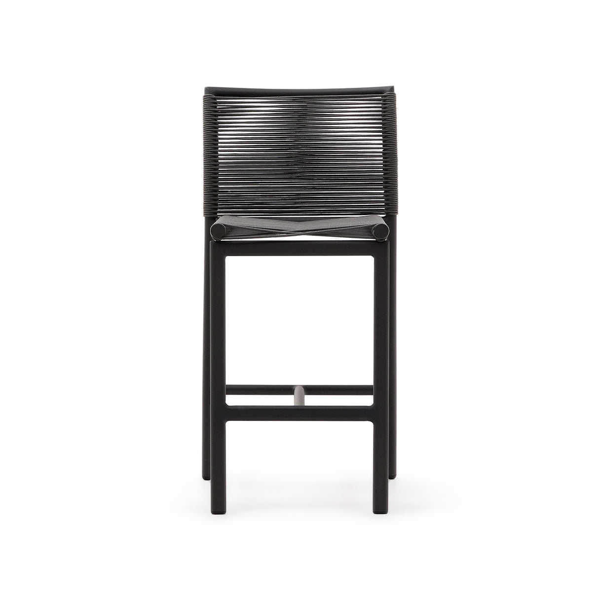 Culip Outdoor-Hocker aus Seil und grauem Aluminium 65 cm - ZEN ZONE Furniture