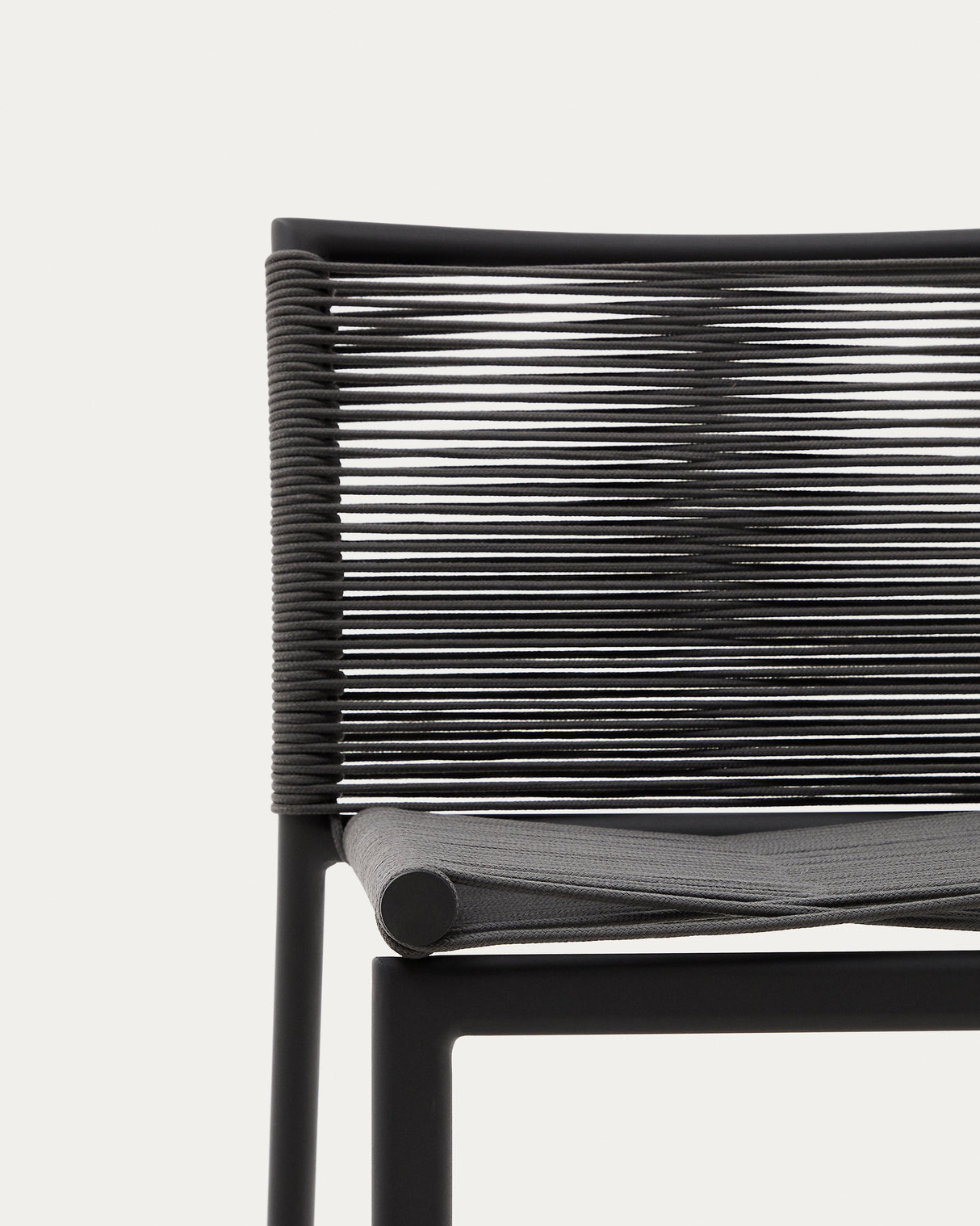 Culip Outdoor-Hocker aus Seil und grauem Aluminium 65 cm - ZEN ZONE Furniture