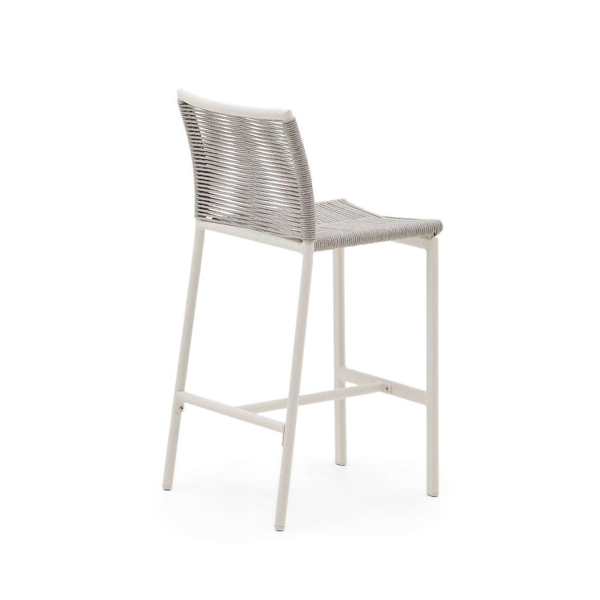 Culip Outdoor-Hocker aus Seil und weißem Aluminium 65 cm - ZEN ZONE Furniture