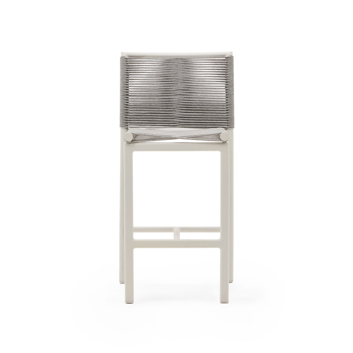 Culip Outdoor-Hocker aus Seil und weißem Aluminium 65 cm - ZEN ZONE Furniture