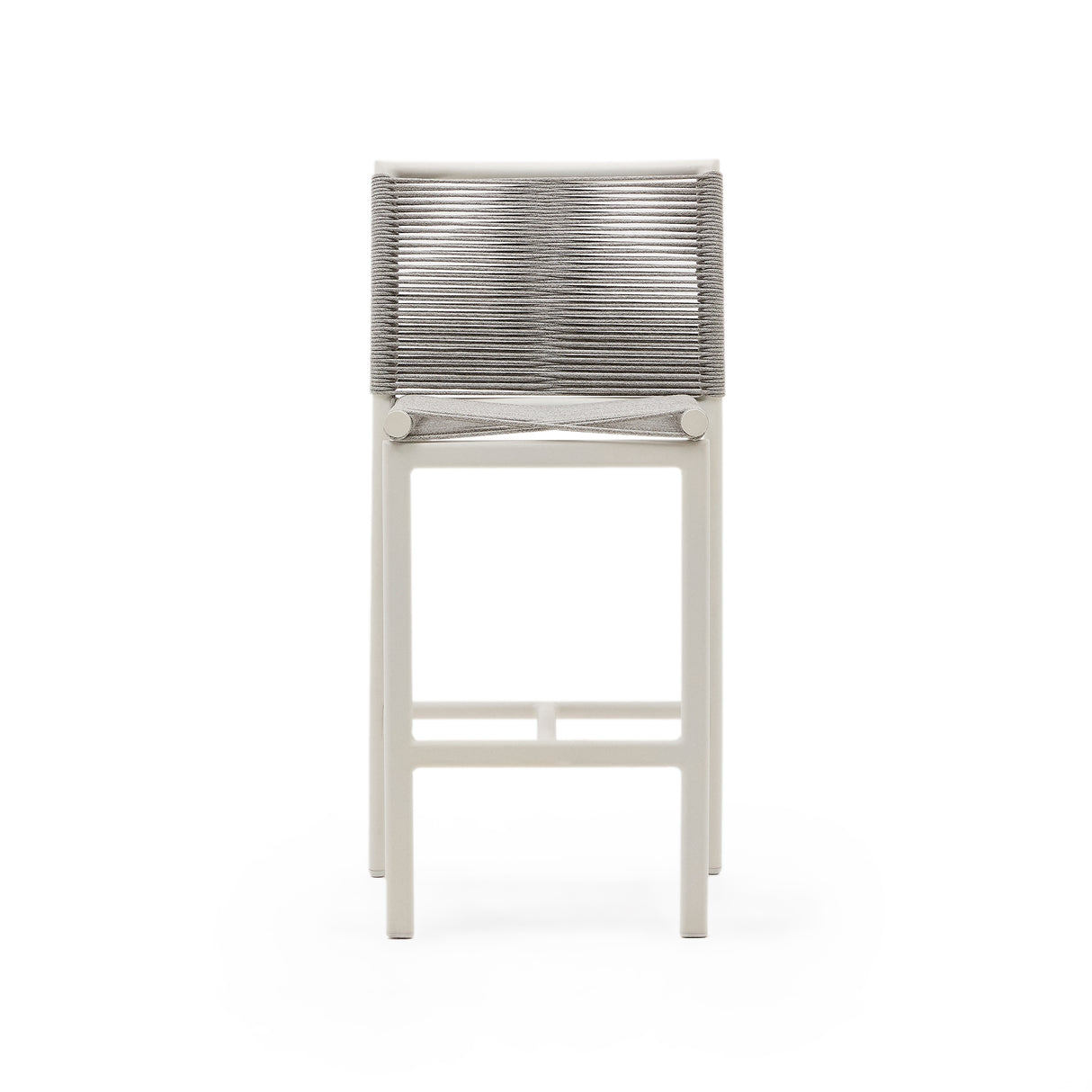 Culip Outdoor-Hocker aus Seil und weißem Aluminium 65 cm - ZEN ZONE Furniture