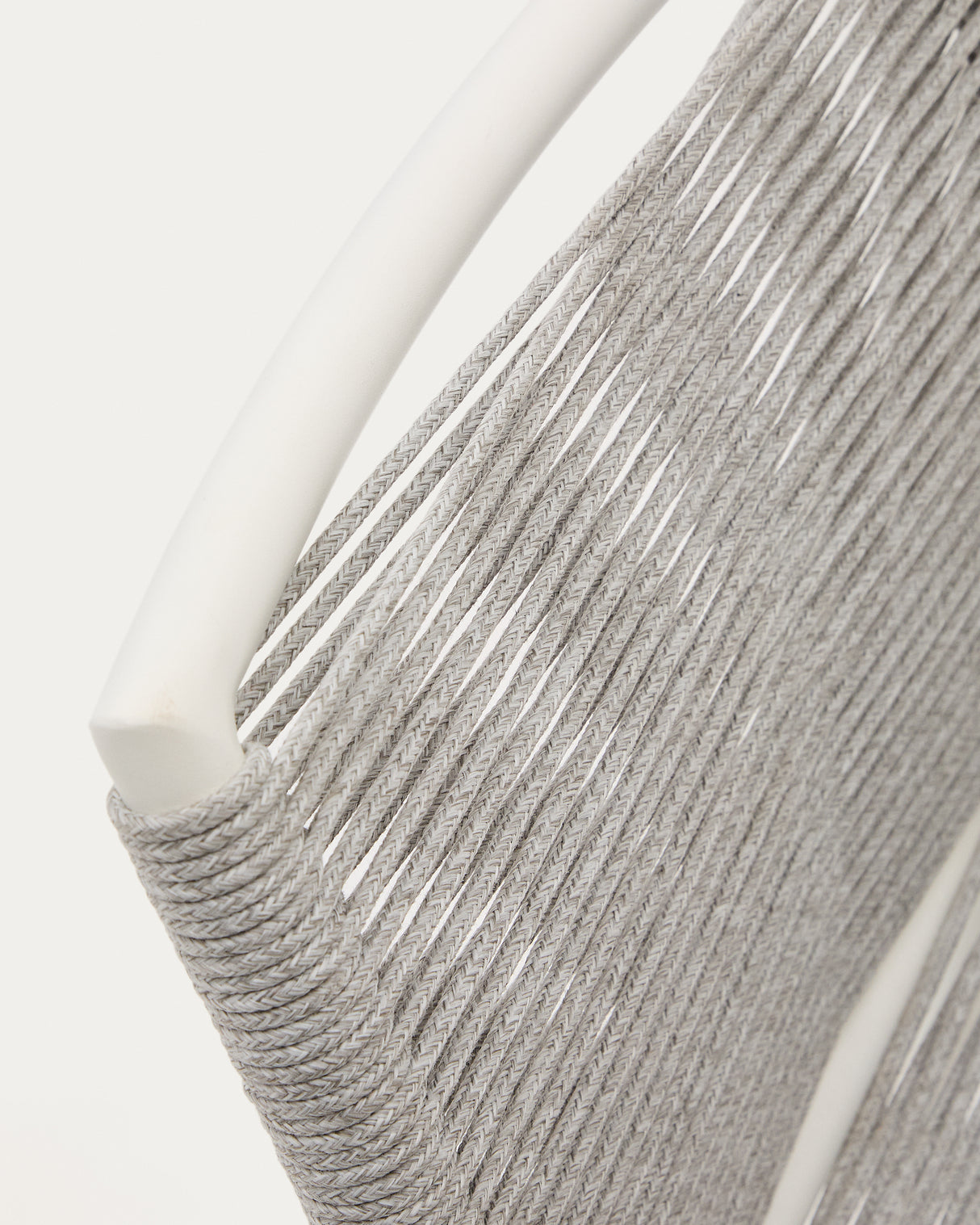 Culip Outdoor-Hocker aus Seil und weißem Aluminium 65 cm - ZEN ZONE Furniture