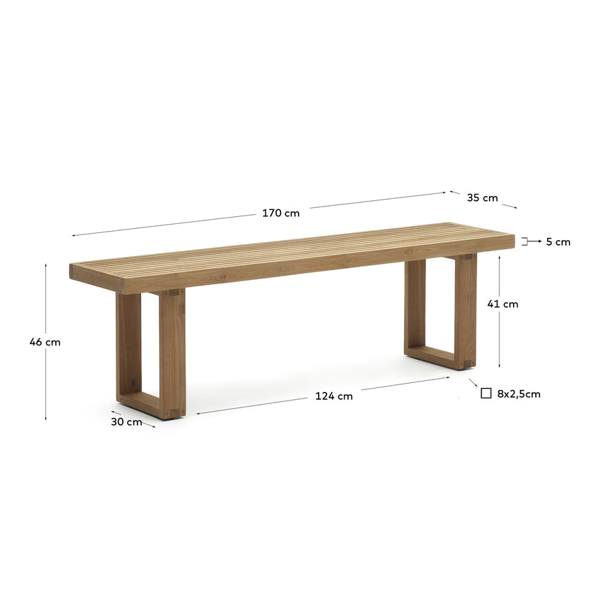 Canadell Bank 100% outdoor aus massivem recyceltem Teakholz 170 cm - ZEN ZONE Furniture