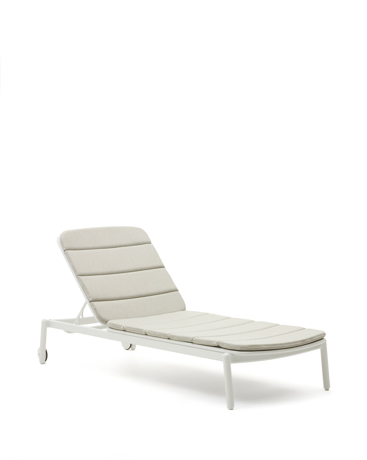 Marcona Sonnenliege für den Außenbereich aus Aluminium mit weißer Lackierung - ZEN ZONE Furniture