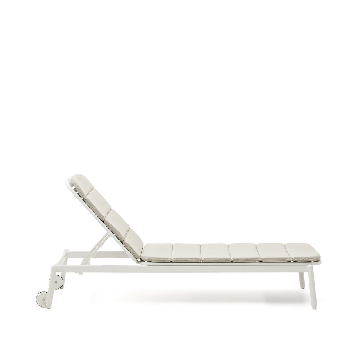 Marcona Sonnenliege für den Außenbereich aus Aluminium mit weißer Lackierung - ZEN ZONE Furniture