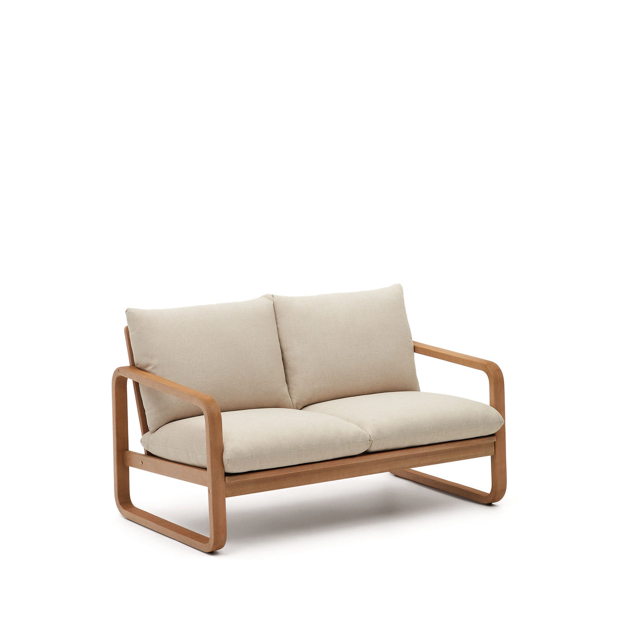 Sacaleta 2-Sitzer-Sofa aus massivem Eukalyptusholz 142 cm 100% FSC - ZEN ZONE Furniture