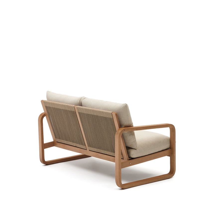 Sacaleta 2-Sitzer-Sofa aus massivem Eukalyptusholz 142 cm 100% FSC - ZEN ZONE Furniture