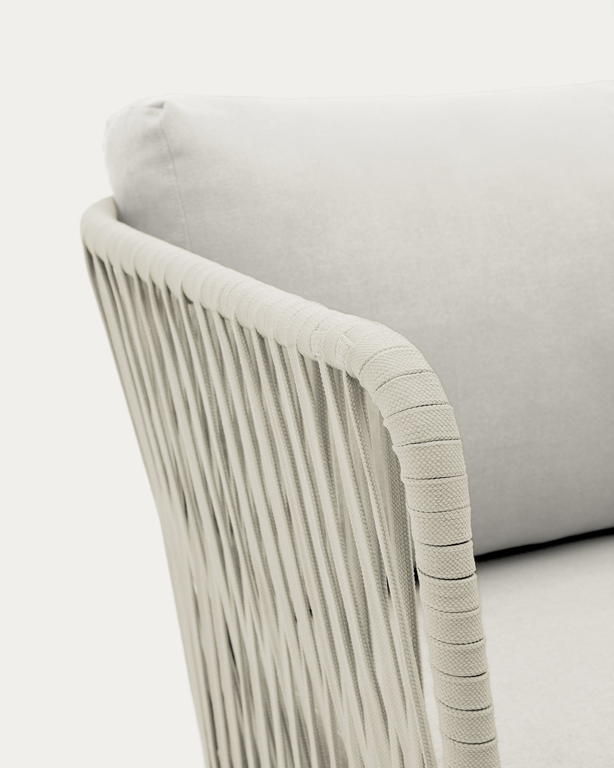 3-Sitzer-Outdoor-Sofa Saconca aus Seil und grau verzinktem Stahl 189 cm - ZEN ZONE Furniture