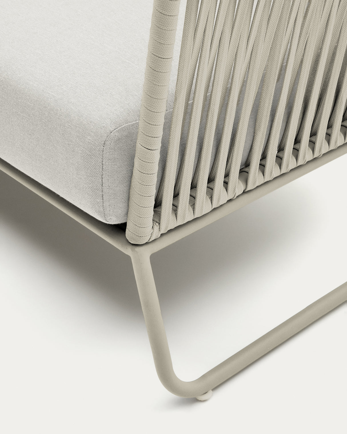 3-Sitzer-Outdoor-Sofa Saconca aus Seil und grau verzinktem Stahl 189 cm - ZEN ZONE Furniture