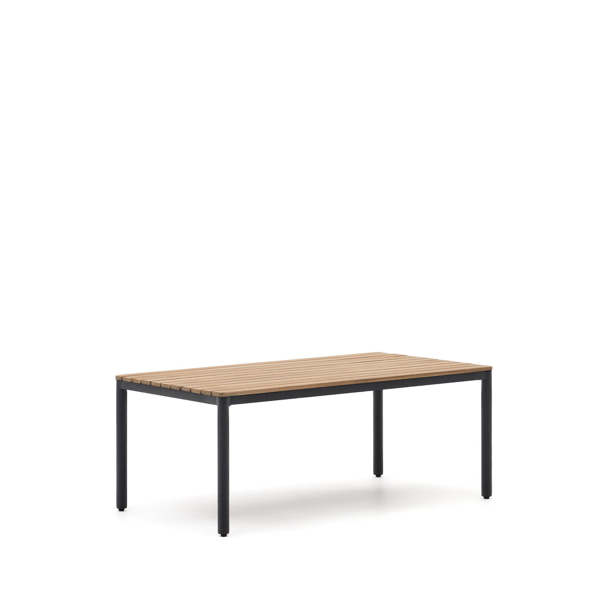 Aiguafreda Set 2-Sitzer-Sofa 2 Sesseln + Couchtisch Alu grau massives Akazienholz 100% FSC - ZEN ZONE Furniture