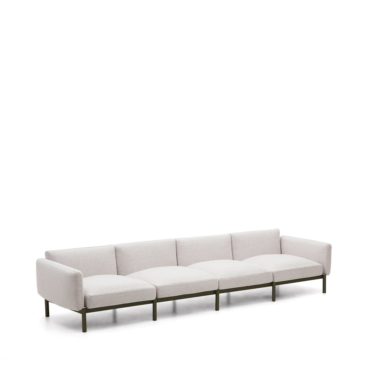 Modulares 4-Sitzer-Sofa für den Außenbereich Sorells aus Aluminium in grüner Ausführung 314 cm - ZEN ZONE Furniture
