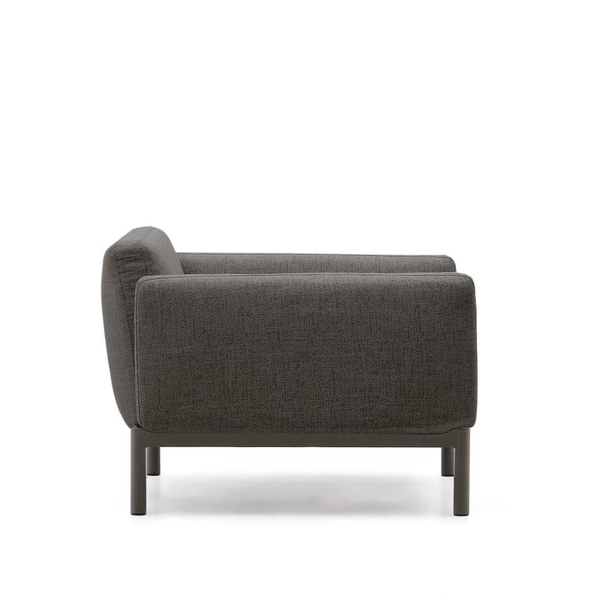 Modularer Outdoor-Sessel Sorells aus Aluminium in grauer Ausführung - ZEN ZONE Furniture