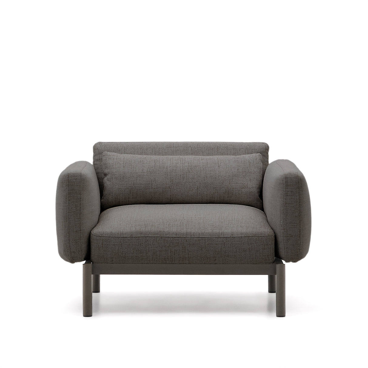 Modularer Outdoor-Sessel Sorells aus Aluminium in grauer Ausführung - ZEN ZONE Furniture