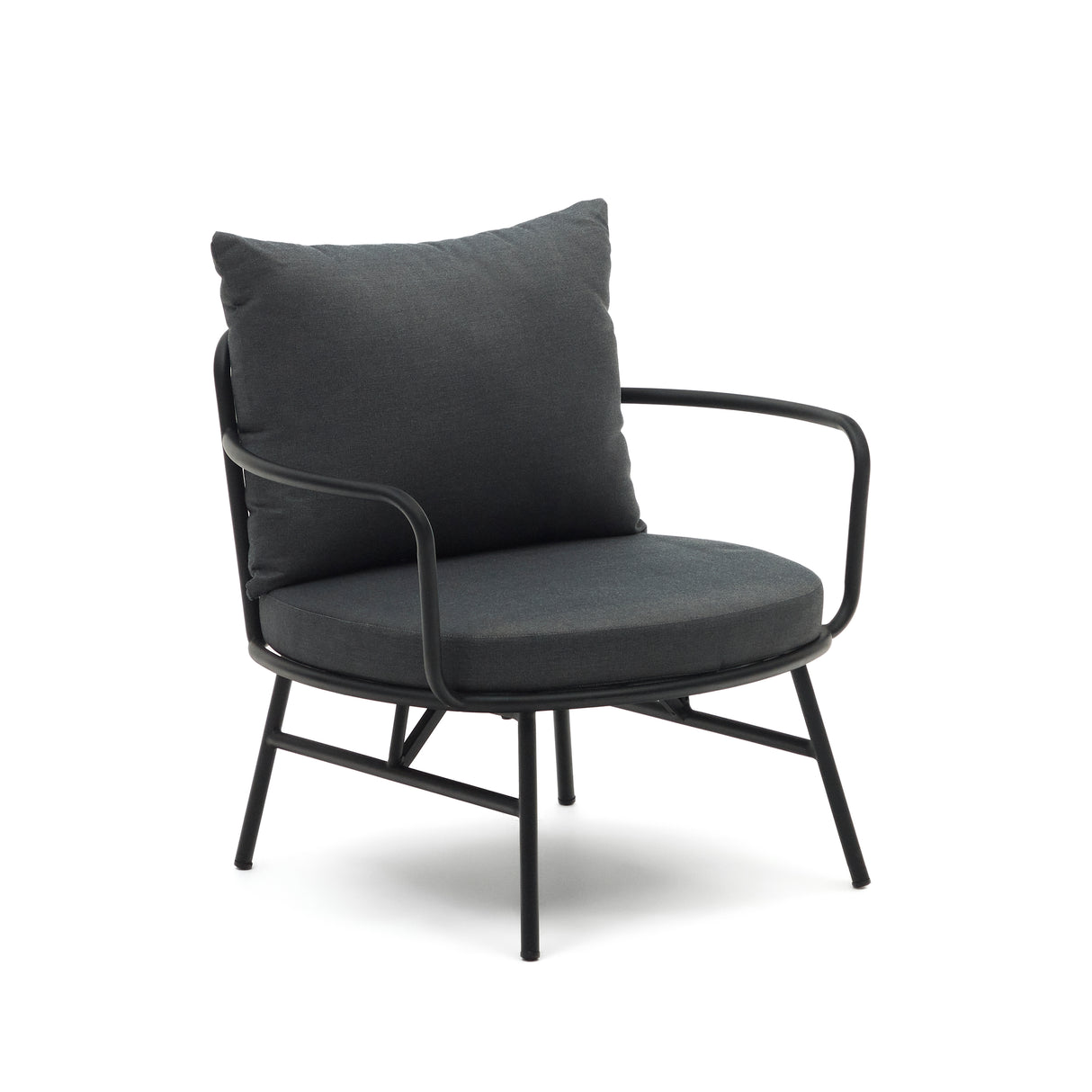 Bramant Sessel aus Stahl mit schwarzem Finish - ZEN ZONE Furniture