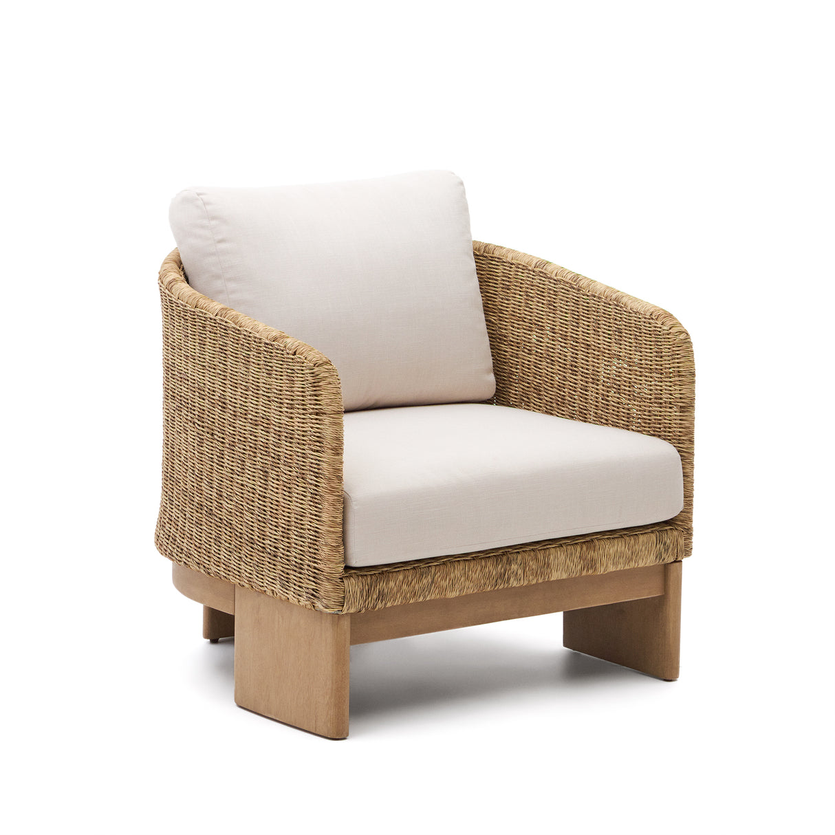 Xoriguer Sessel aus synthetischem Rattan und massivem Eukalyptusholz 100 % FSC - ZEN ZONE Furniture
