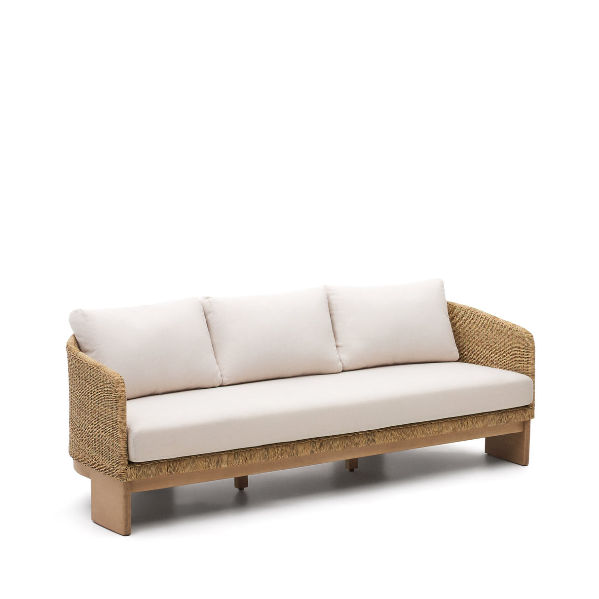 Xoriguer 3-Sitzer-Sofa aus synthetischem Rattan und massivem Eukalyptusholz 100 % FSC 223 - ZEN ZONE Furniture