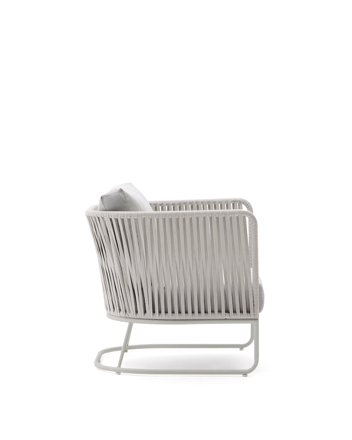 Outdoor-Sessel Saconca aus Seil und grau verzinktem Stahl - ZEN ZONE Furniture