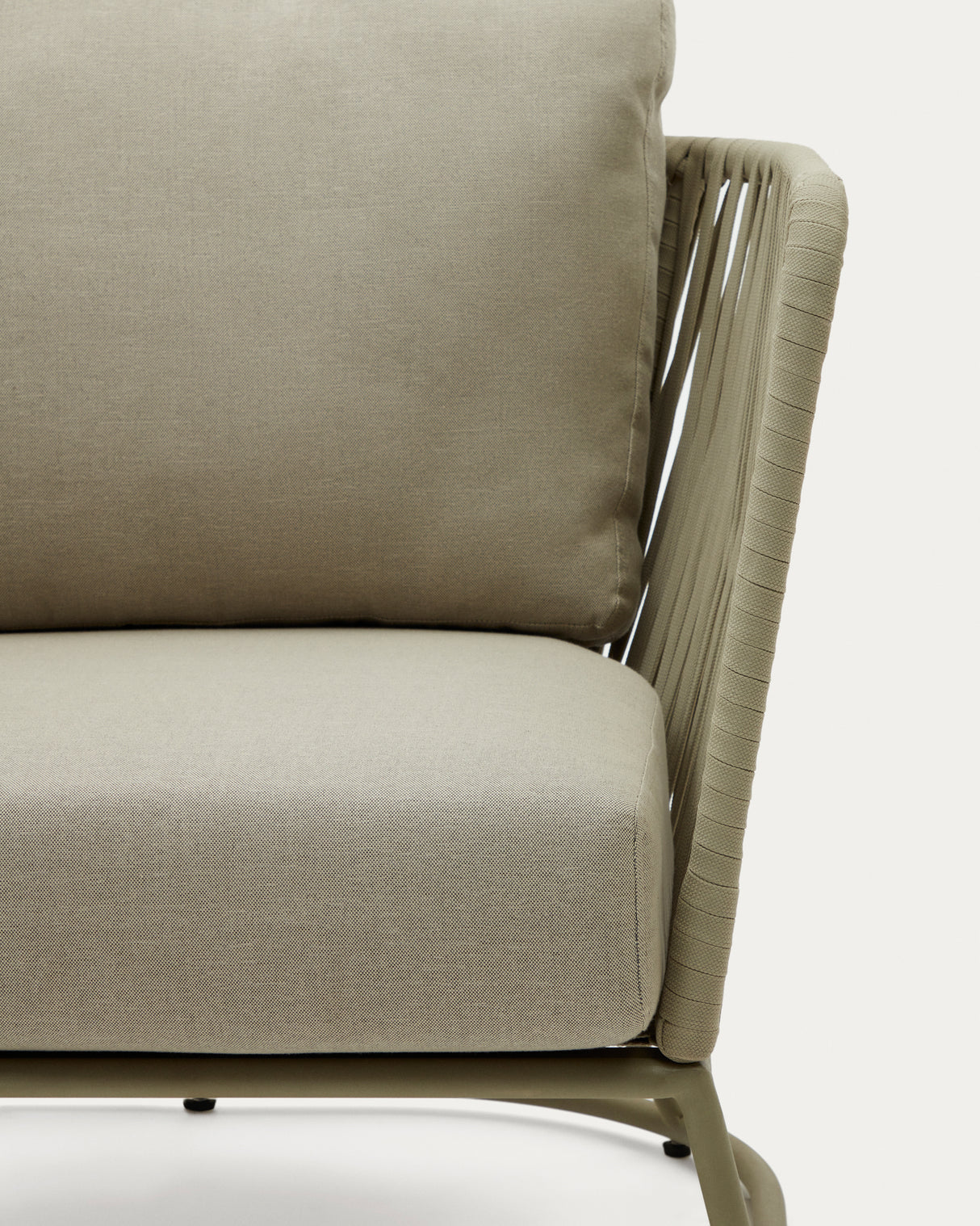 Sacona Sessel für den Außenbereich mit Flechtwerk und verzinktem Stahl, geige - ZEN ZONE Furniture