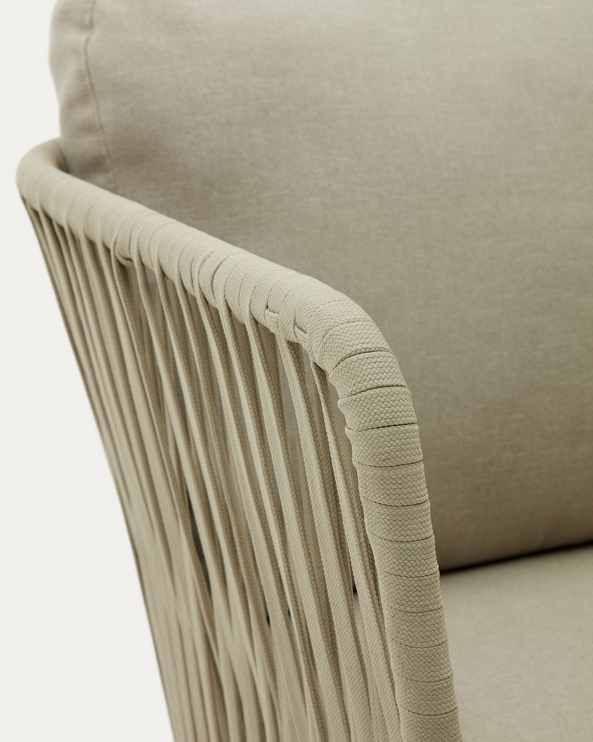 Sacona Sessel für den Außenbereich mit Flechtwerk und verzinktem Stahl, geige - ZEN ZONE Furniture