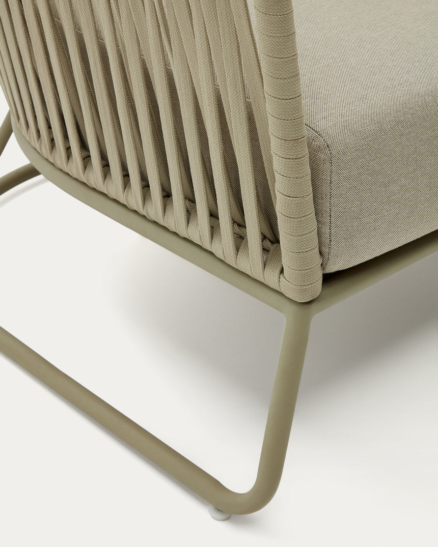 Sacona Sessel für den Außenbereich mit Flechtwerk und verzinktem Stahl, geige - ZEN ZONE Furniture