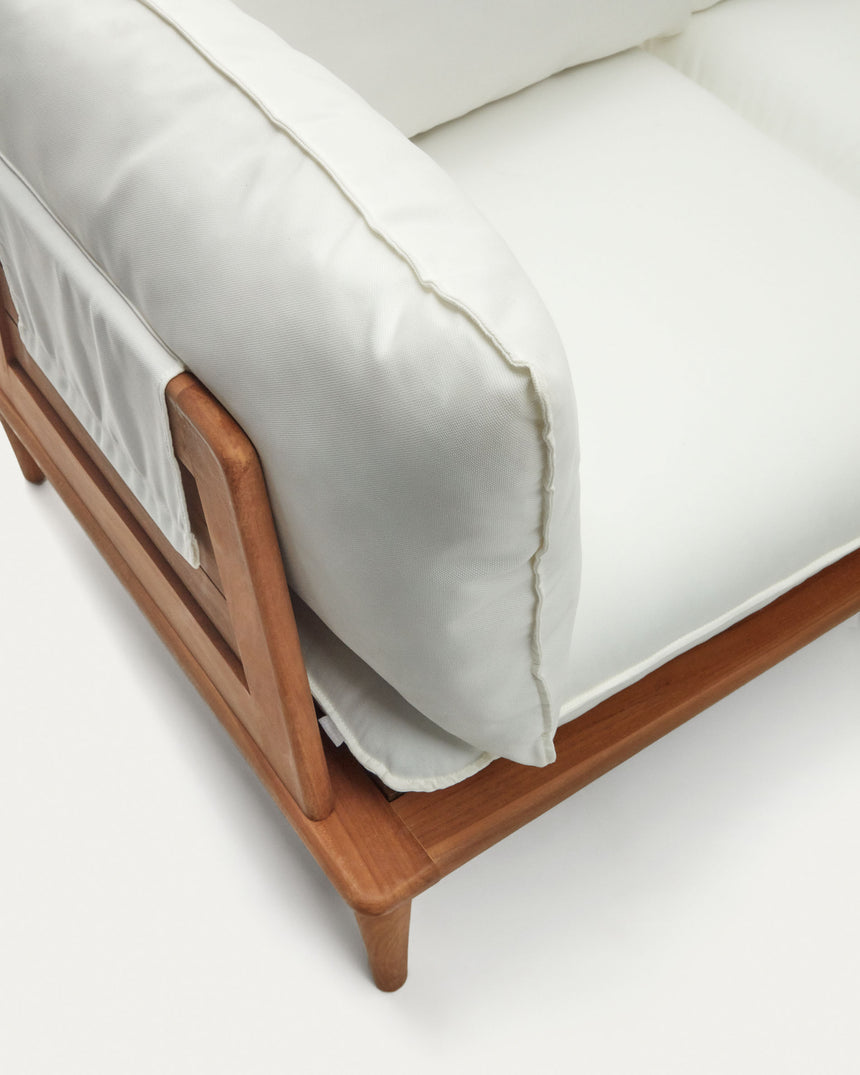 Portitxol modulares Set 2 Ecksessel, 2 Sessel und 2 Couchtische aus massivem Teakholz - ZEN ZONE Furniture