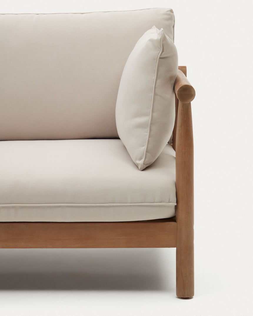 Sacova Set 2 Sesseln, 2-Sitzer-Sofa und Couchtisch massives Eukalyptusholz 100% FSC - ZEN ZONE Furniture