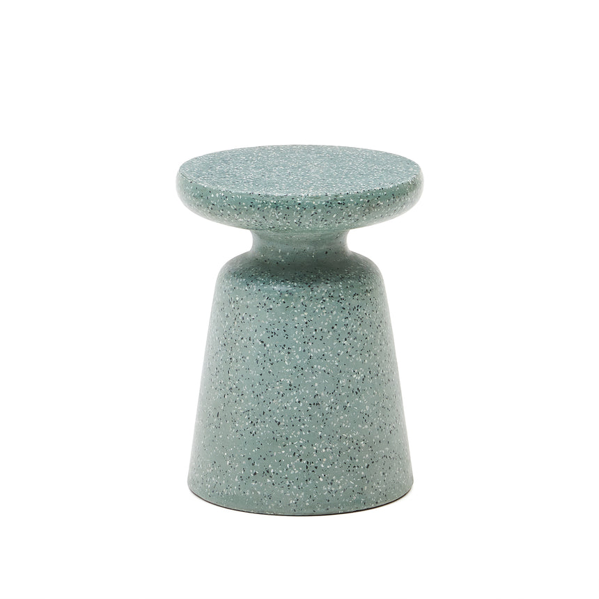 Mesquida Outdoor Beistelltisch aus grünem Terrazzo Ø 39 cm - ZEN ZONE Furniture