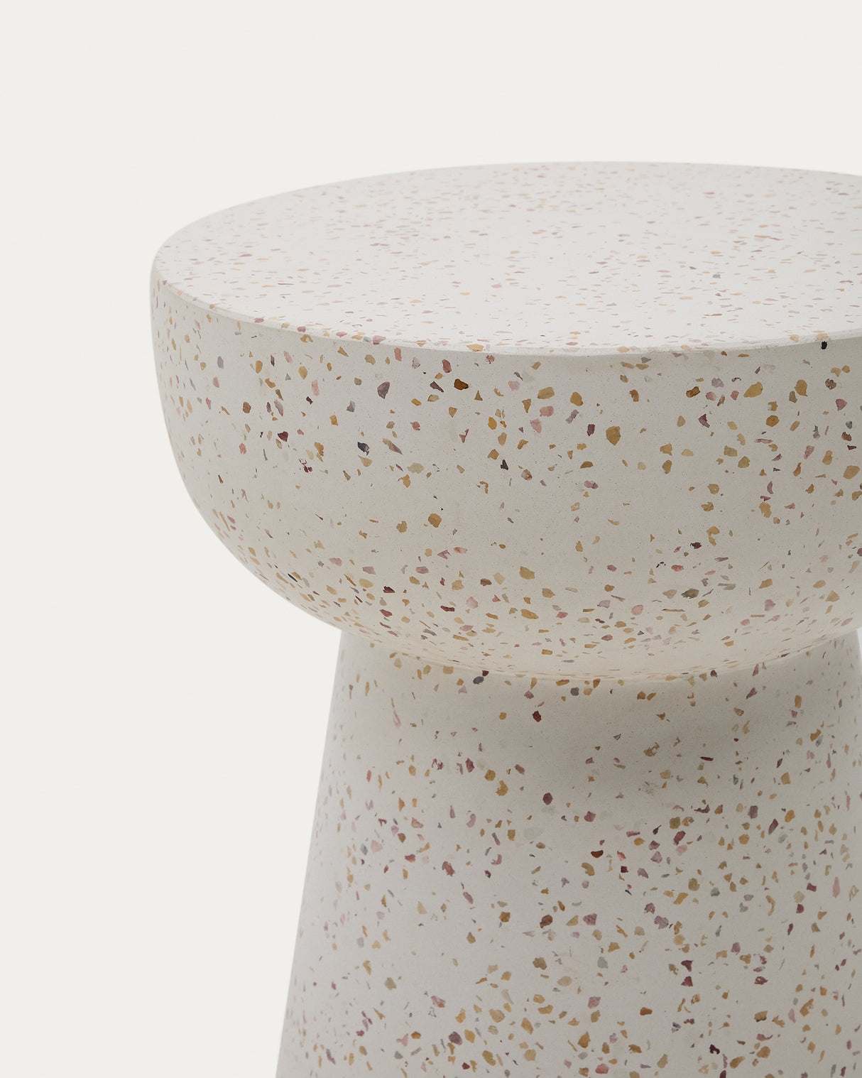 Pada Beistelltisch weißer Terrazzo Ø 40 cm - ZEN ZONE Furniture