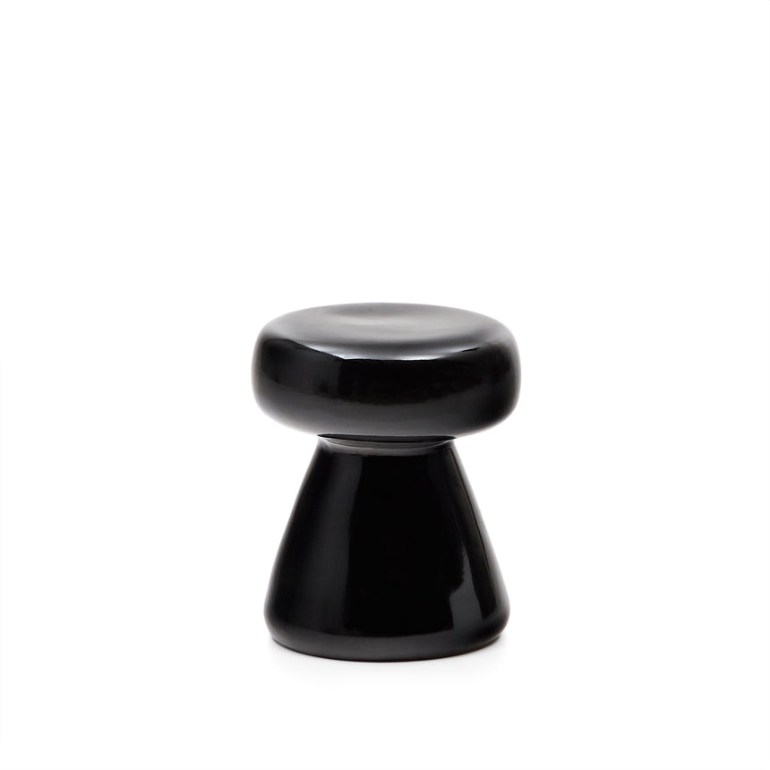 Manya Beistelltisch aus schwarzem Keramik Ø 38 cm - ZEN ZONE Furniture