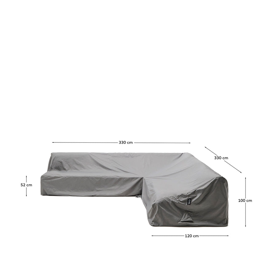 Iria Schutzhülle für 7 Sitzer Outdoor Ecksofa max. 330 x 330 cm - ZEN ZONE Furniture