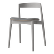 Kite Esstischstuhl aus Eiche grau lackiert – Gepolstert, Soil - Glattes Gewebe, Light Grey - ZEN ZONE Furniture