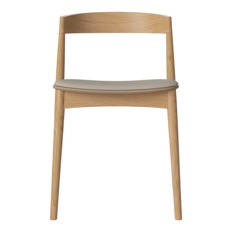 Kite Esstischstuhl aus Eiche geölt – Gepolstert, Soil - Glattes Gewebe, Sand - ZEN ZONE Furniture