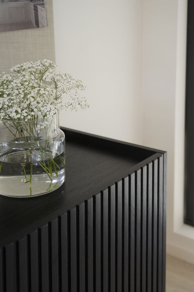 HALIFAX Sideboard Schwarz 160x40x75cm - ZEN ZONE Furniture