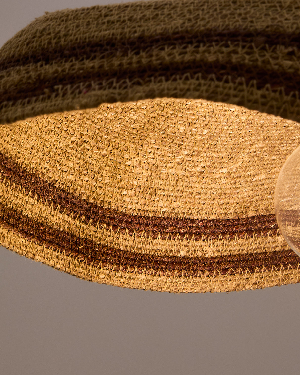 Vinyola Deckenlampe aus Naturfasern mit naturfarbenem und schwarzem Finish Ø 44 cm - ZEN ZONE Furniture