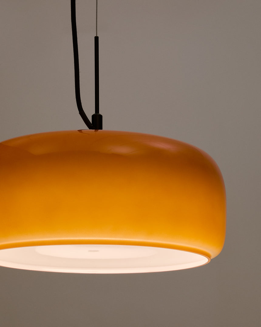 Deckenleuchte Reig aus orangefarbenem Glas Ø 38 cm - ZEN ZONE Furniture