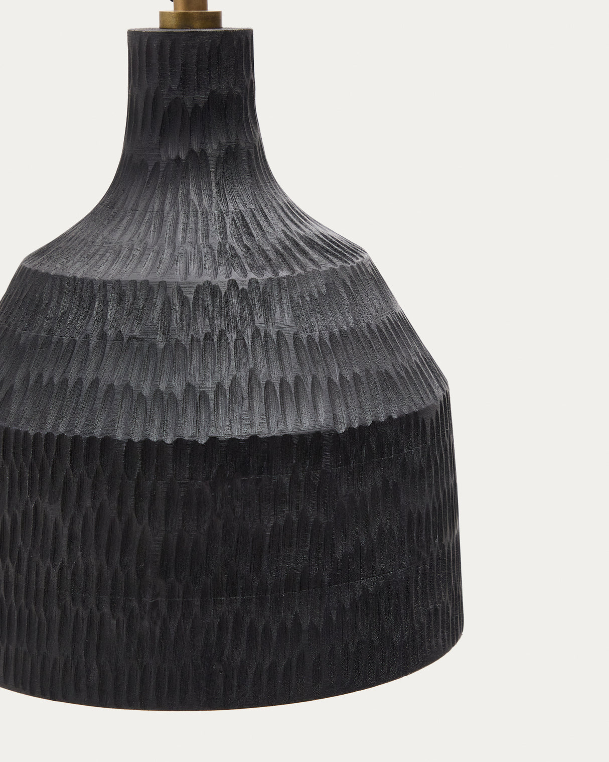 Deckenleuchte Amire aus Holz mit schwarzem Finish Ø 21 cm - ZEN ZONE Furniture